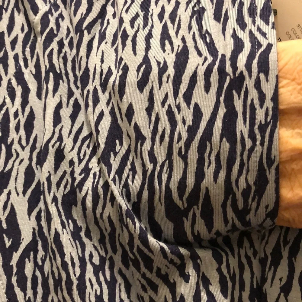 DONNA KARAN 2-pc PAJAMA SET NAVY/GRAY NWT sz XL